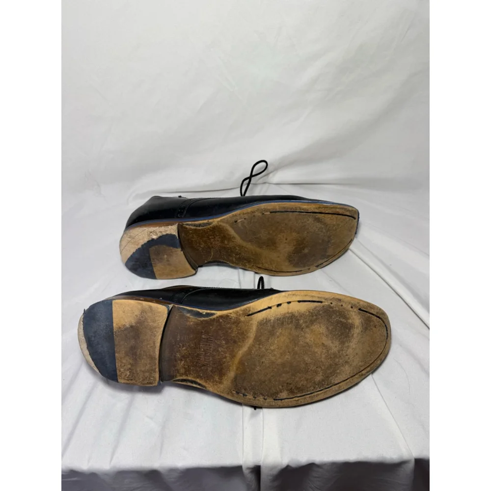 Men's Johnston & Murphy Black Leather Oxfords Size 10